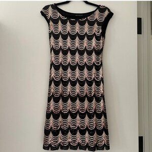 connected apparel - dress, sequins, black / rose gold / gold, size 4p